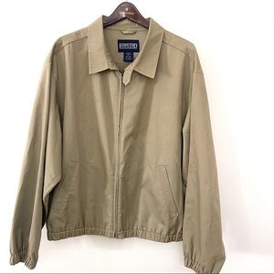 Men’s Lands End Khaki Tan Cotton Jacket XL